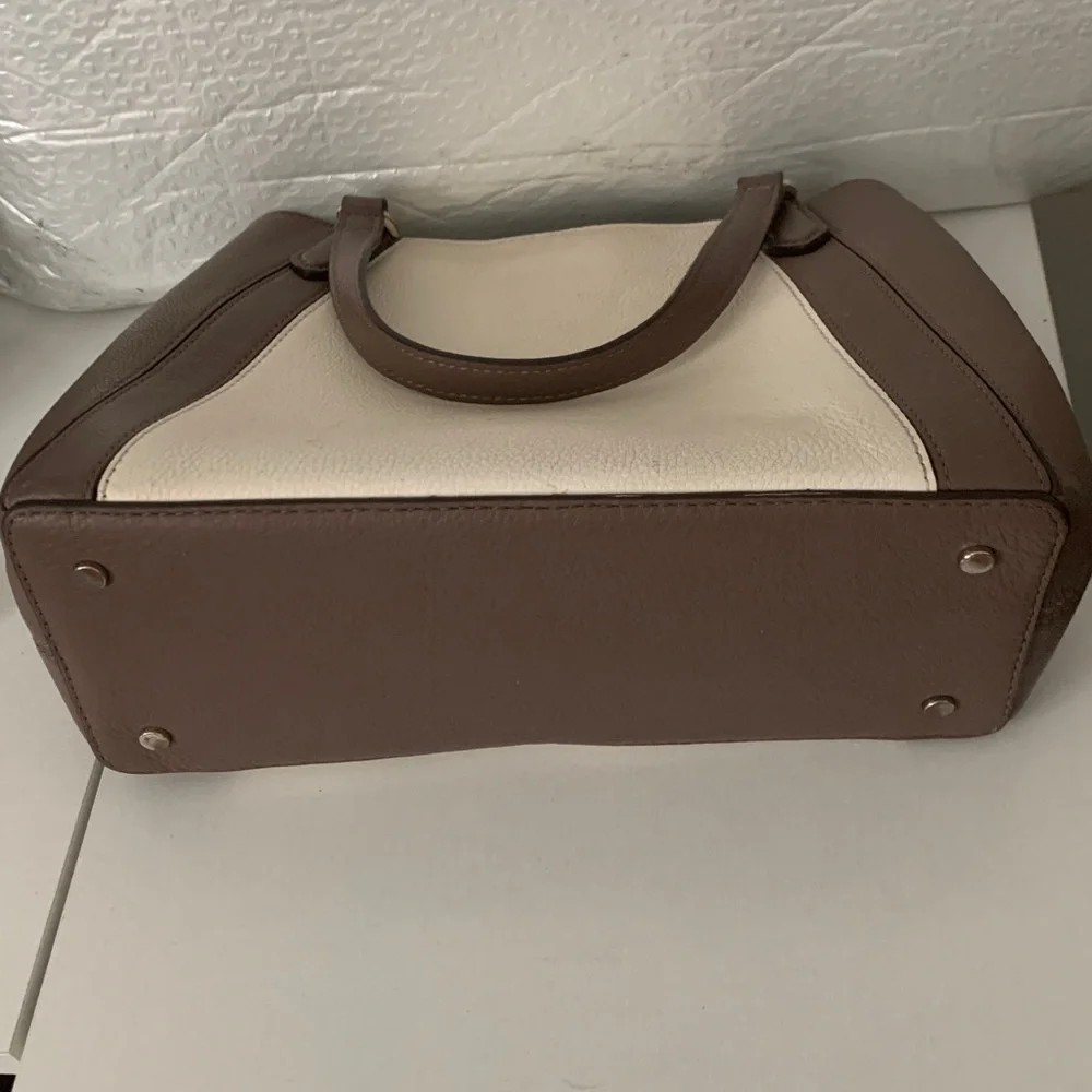 kate spade Two-Tone Cream and Brown Satchel